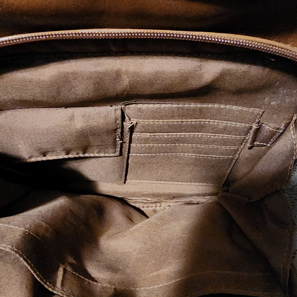 This brown Vegan leather backpack is a stylish and functional accessory - Picture 4 of 5